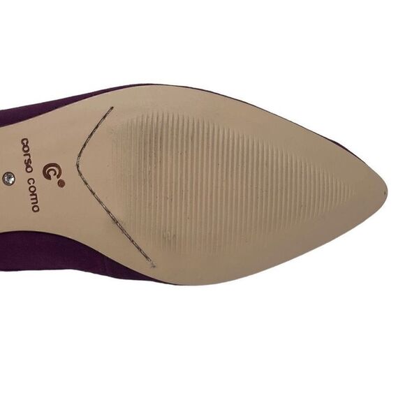 Corso Como 7 Eggplant Purple Suede Recital Ballet Flats Suede Pointed Toe - Picture 10 of 11